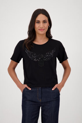 Monari T-Shirt Jewelry Eagle Black