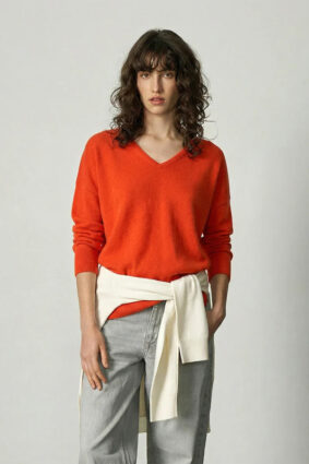 Aleger Cashmere Blend Classic V Fire