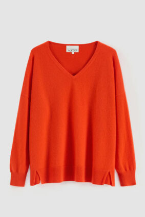 Aleger Cashmere Blend Classic V Fire