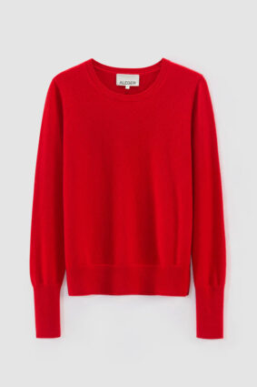 Aleger Cashmere Classic Crew Poppy