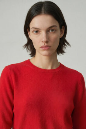Aleger Cashmere Classic Crew Poppy