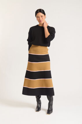 Alessandra Fleur Skirt Black