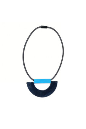 Christina Brampti Half Moon Perspex Necklace Cobolt