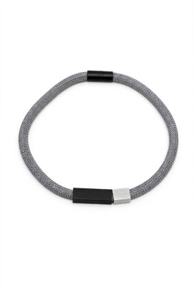 Christina Brampti Rectangle Square Tube Net necklace Bluebw