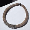 Hara Karamichali tube Knitting Necklace Smoke Hematite