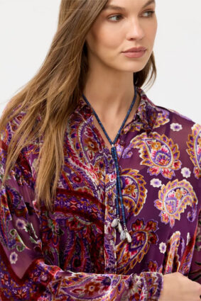 Johhny Was The Slim Audrey Collared Shirt Domitila Burnout