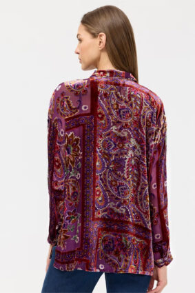 Johhny Was The Slim Audrey Collared Shirt Domitila Burnout