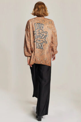Me369 Liv long Printed Cardigan Rodeo