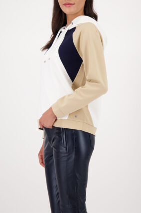 Moanri Color Block Top Off White
