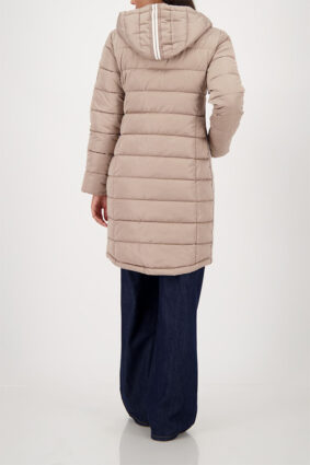 Monari Coat Quilted + Stripes Truffle