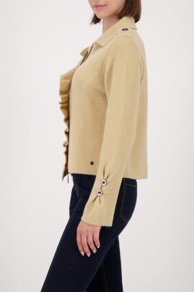 Monari Jacket Cardigan Ruffles Cinnamon