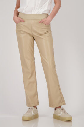 Monari Pants Imittn Leather Slip On Cinnamon