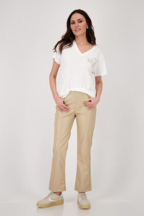 Monari Pants Imittn Leather Slip On Cinnamon