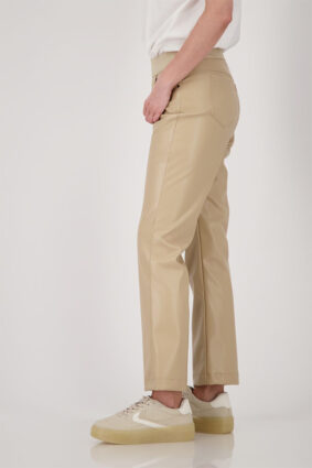 Monari Pants Imittn Leather Slip On Cinnamon