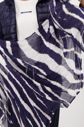 Monari Scarf Zebra Allover Night Sky PTN