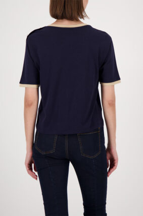 Monari T-Shirt Contrast Panels Night Sky