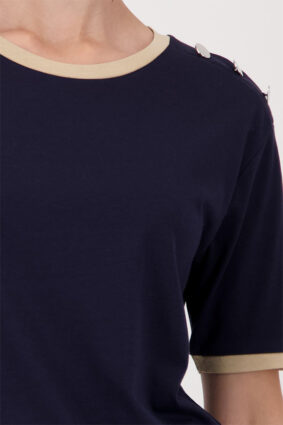 Monari T-Shirt Contrast Panels Night Sky