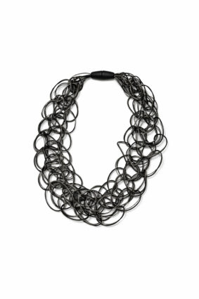 Rosalba Galati Tejers PVC Necklace BlackSilver