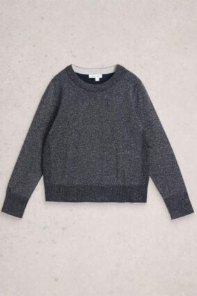 White Stuff Katie Sparkle Jumper Dark Navy