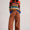 White Stuff Olive Stitch Stripe Jumper Red Mlt