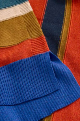 White Stuff Olive Stitch Stripe Jumper Red Mlt