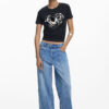 Desigual Fitted T-Shirt Negro