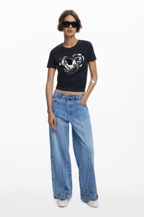 Desigual Fitted T-Shirt Negro