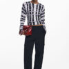 Desigual Pullover Check Negro