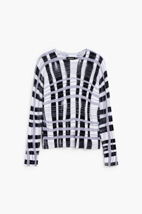 Desigual Pullover Check Negro