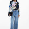 Desigual Pullover Sweater Azul Espacial