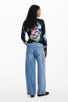 Desigual Pullover Sweater Azul Espacial