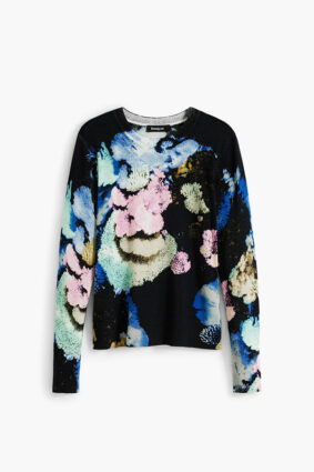 Desigual Pullover Sweater Azul Espacial
