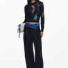 Desigual Pullover Sweater Negro