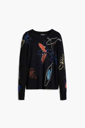 Desigual Pullover Sweater Negro