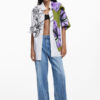 Desigual Shirt Blanco Placement Print