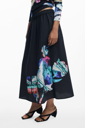 Desigual Skirt Negro Print