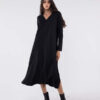 Elemente Clemente Dress Pirosi Longsleeve Black Onyx1
