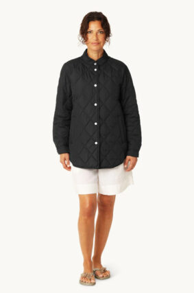 Ilse Jacobsen Quilted Shirt Jacket Dark Indigo