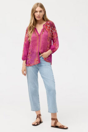 Johnny Was Franceen Shirt - Lantana Scarf