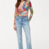 Johnny Was Mesh Button Front Shirt - Mc Dreamer Print