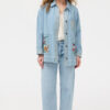 Johnny Was Oversized Denim Trucker Jacket - Sunnie Denim Blue