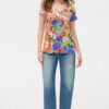 Johnny Was The Janie Favorite Short Sleeve V-Neck Tee Mc Dreamer Print