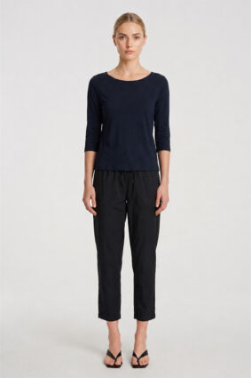 Mela Purdie Relaxed Boat Neck French Navy