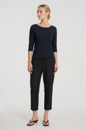 Mela Purdie Relaxed Boat Neck French Navy