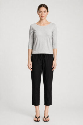 Mela Purdie Relaxed Boat Neck Steel Marl