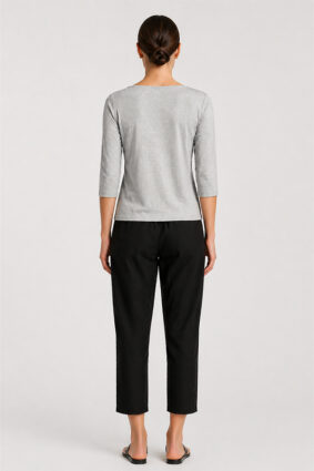 Mela Purdie Relaxed Boat Neck Steel Marl