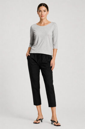 Mela Purdie Relaxed Boat Neck Steel Marl