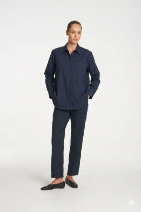 Mela Purdie Saville Shirt French Navy