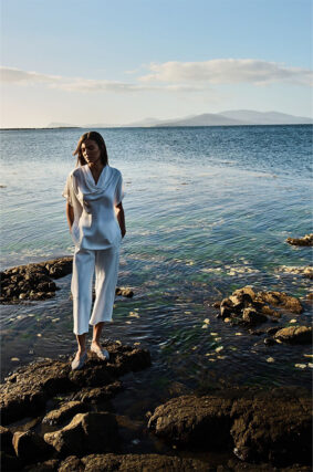 Mela Purdie Scallop Tank White