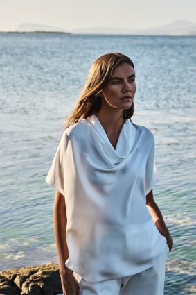 Mela Purdie Scallop Tank White